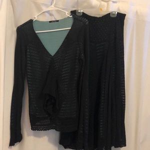 Nic + Zoe Beautiful Crocheted Skirt and Top Set